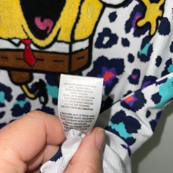 Nickelodeon SpongeBob T-Shirt Size XL Boys Cheetah Pattern Crew Neck New NWT - Picture 7 of 12